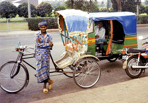 A taxi in Dhaka, the capital of Bangladesh. The first stop for the Special Forces team was Dhaka, to coordinate with the U.S. Military Assistance and Advisory Group that had responsibility for Nepal.