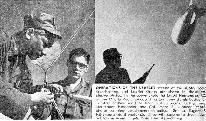 These photos in the Fort MacArthur News, 13 February 1953, show the training provided to the 306th RB&L Group, USAR, by 1LT Nevin F. Price and CPL Hans R. Ulander, 8th MRBC.