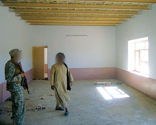 One of the major projects accomplished by the ARSOF teams in Deh Rawod was the construction of a community center. The new building was used as a school and meeting area for the local government.