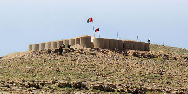 Placed on a small rise, the checkpoint had commanding views up and down the valley. The “Instant Checkpoint” of HESCO barriers went up in 24-hours, denying the Taliban easy movement in the area.