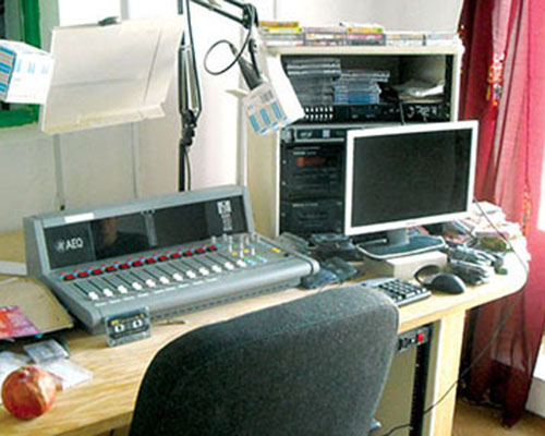 Firebase Tycz supported a radio station. The PSYOP teams and a contracted disc jockey developed the content to shape public opinion of the Afghan government.