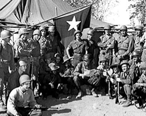 The 124th Cavalry was a Texas National Guard unit in Federal Service. Although replacements thinned the ranks, a large percentage of the men were Texans.