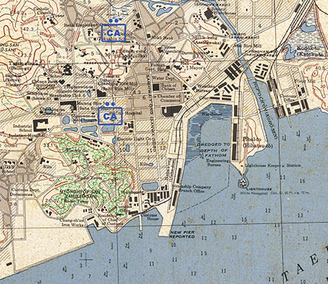 Map of the North Korean port of Chinnamp’o.