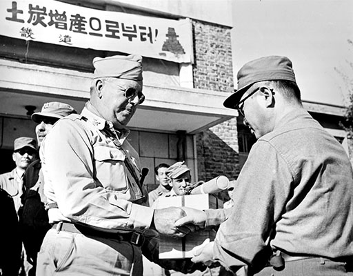 COL Charles R. Munske, Chief, UN Civil Assistance Team, P’yyongan-Namdo Province, North Korea, October-November 1950.