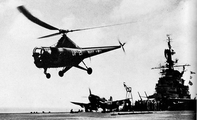 The use of helicopters, such as this Silkorsky H-6, allowed immediate air evacuation of casualties.