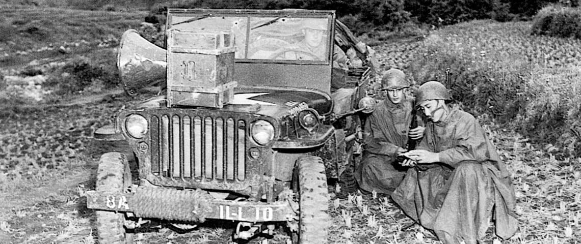 PFC Wilson, SGT Lawrence O’Brien, and Yang Yunn  broadcast to the Chinese near Munye-ri. This L/S team sergeant will later be awarded a Silver Star.