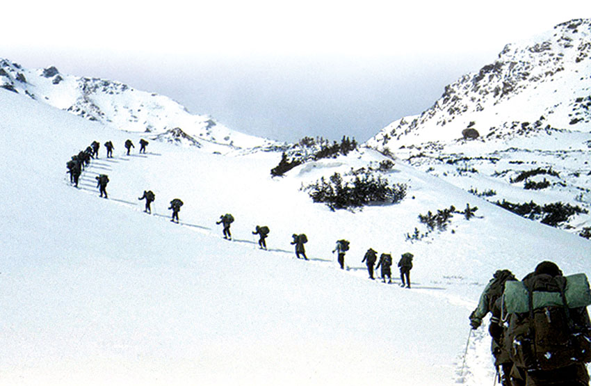 The high passes and deep snows of the Colorado Rockies were an ideal training ground for the Army’s 10th Mountain Division. Today’s 10th Special Forces Group still trains in the high mountains from their base at Fort Carson.