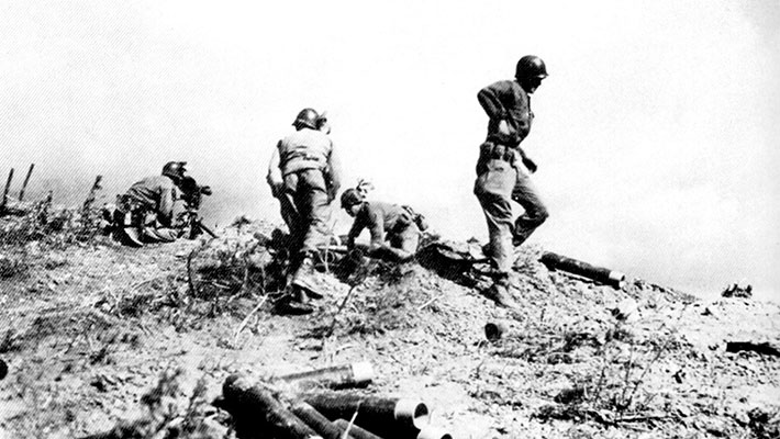 Troops of the 7th Cavalry Regiment in combat.
