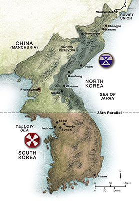 When X Corps withdrew from North Korea they abandoned some 23,000 square miles of liberated territory. 