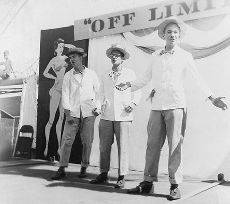En route to Japan on the USNS General Brewster, the 1st RB&L soldiers organized and presented a variety show to entertain all aboard and pass the time.