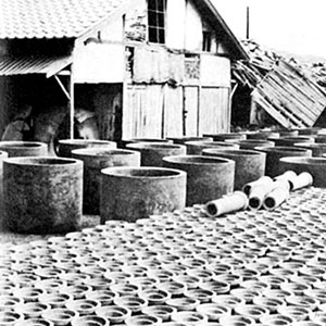 Cement donated by UNCACK was used to make culverts and well casings in July 1952. As the war grew static, UNCACK’s mission shifted to that of helping rebuild the South Korean economy.