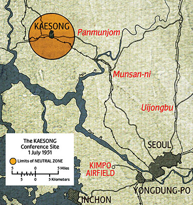 Kaesong, an ancient capital of Korea, was controlled by the North Koreans.