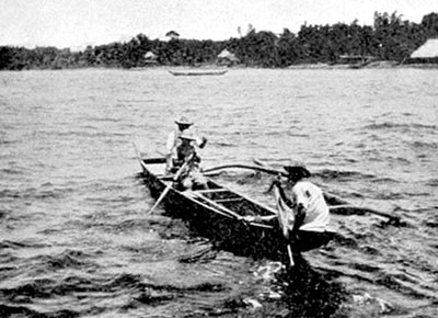 Bancas similar to the one here are native to the Philippines and were so commonly used to transport products, people, and for fishing, the Japanese rarely paid them attention.