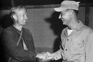 CPO Duane Thorin returns to freedom, August 1953.