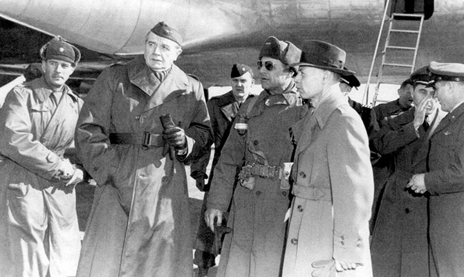 In mid-January 1951 CIA Director Walter B. Smith conferred with LTG Matthew B. Ridgway, new EUSA commander, and  MG Charles A. Willoughby, FEC G-2 in Korea.