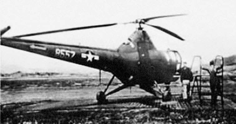 Sikorsky H-5A helicopter operating from Cho-do