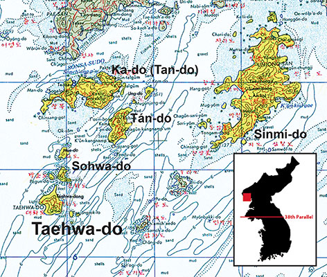 Original tactical map of the Taehwa-do area