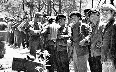 Formation of CIA guerrilla trainees on Yong-do.