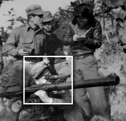 The primary SMG interpreter sighting the 57mm recoilless rifle, Chon Do-hyun, ‘John Chun,’ was killed in action on 21 April 1952.