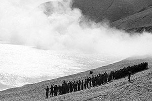 While the JACK guerrillas watch the SMG raiders disappear into a cloud bank that regularly enveloped the Yong-do coast  in winter.