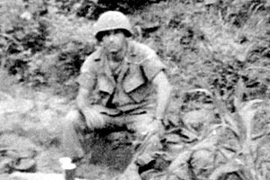 First Sergeant (1SG) James C. ‘Joe’ Pagnella, C Company, 1st Battalion, 14th Infantry (Golden Dragons), 25th Infantry Division takes a break in Vietnam, 1966-1967.