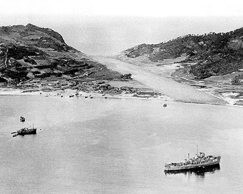 The leeward side of the Seabee-extended airstrip on Yo-do was a safe harbor for K-333 and K-444 trawlers and Army Q-boats.