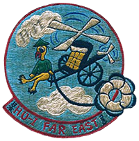 U.S. Navy Utility Helicopter Squadron One (HU-1) flew aircrew rescue missions from the LSTs. This was their flight jacket patch.