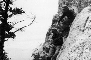 3-1 personnel climbing on Mount Helena