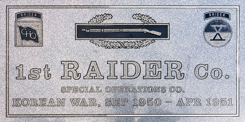 GHQ Raiders, 1st Raider Company - Korean War