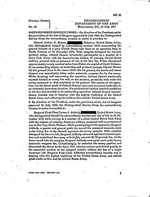 Distinguished Service Cross, Page 1