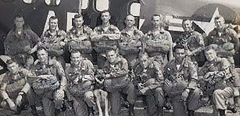 In late 1962, Lieutenant Fry commanded the Pathfinder Detachment in the Airborne Department. This photo shows the detachment cadre before a parachute jump.
