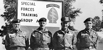 First Lieutenant Fry attends the Basic Military Free Fall and Free Fall Jumpmaster/Instructor Courses at Fort Bragg, North Carolina, with fellow icon Master Sergeant Richard J. ‘Dick’ Meadows in 1964. They were both assigned to the 8th Special Forces Group at the time. 