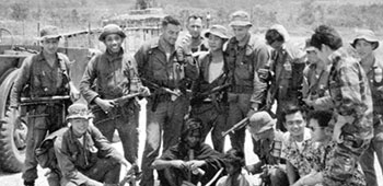 Meadows, center without hat, with a MACV-SOG Reconnaissance Team in 1966.