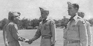 First Lieutenant Ralph Puckett Jr. is awarded the Distinguished Service Cross at Fort Benning, Georgia.
