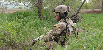 Sgt. Maj. Payne, during a deployment in Afghanistan in 2010.