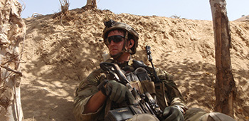 Sgt. Maj. Payne during a mission in Northern Afghanistan in 2014 while conducting a security patrol.