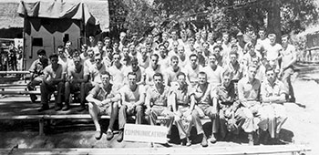 The Communications staff of OSS Detachment 101 in Burma, 1945.