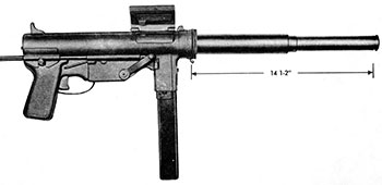The silenced M3 submachine “Grease” gun